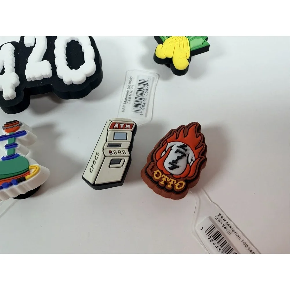 Crocs Shoe Charms Jibbitz Lot of 7 MONEY Hookah ATM 777 420